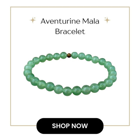 Aventurine Mala Bracelet for Good Luck