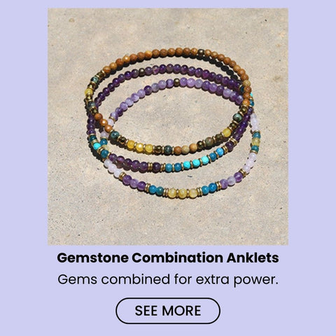 gemstone combination anklets