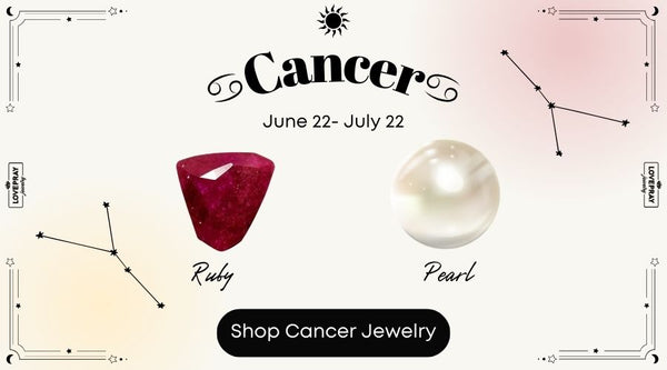 Cancer birthstone jewelry