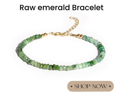 Raw Emerald Bracelet