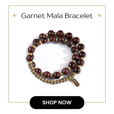 Garnet Mala Bracelet for Long-Term Relationships