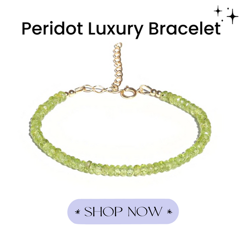 beaded peridot bracelet