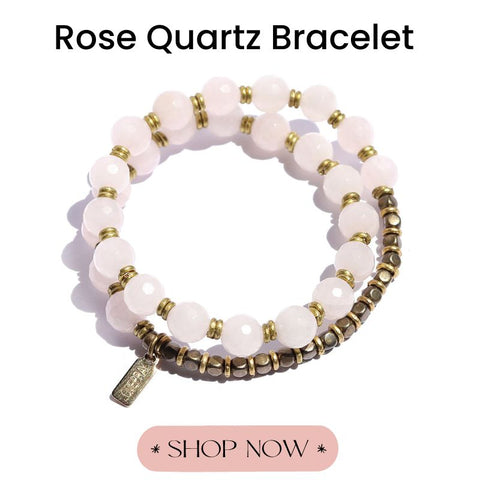 genuine rose quartz bracelet