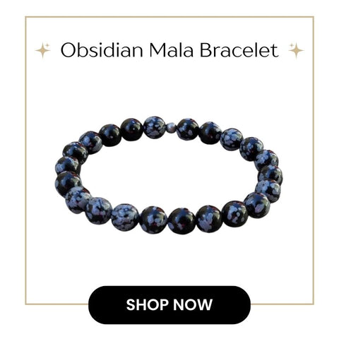 Obsidian Mala Bracelet  for Sagittarius