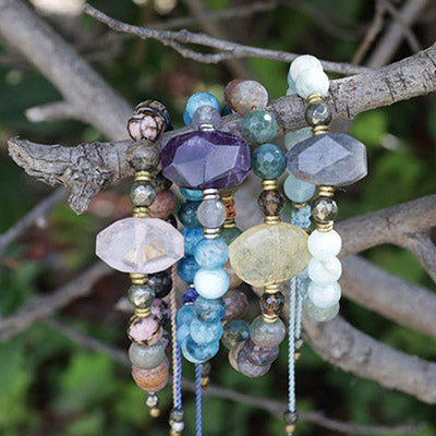 adjustable gemstone bracelets