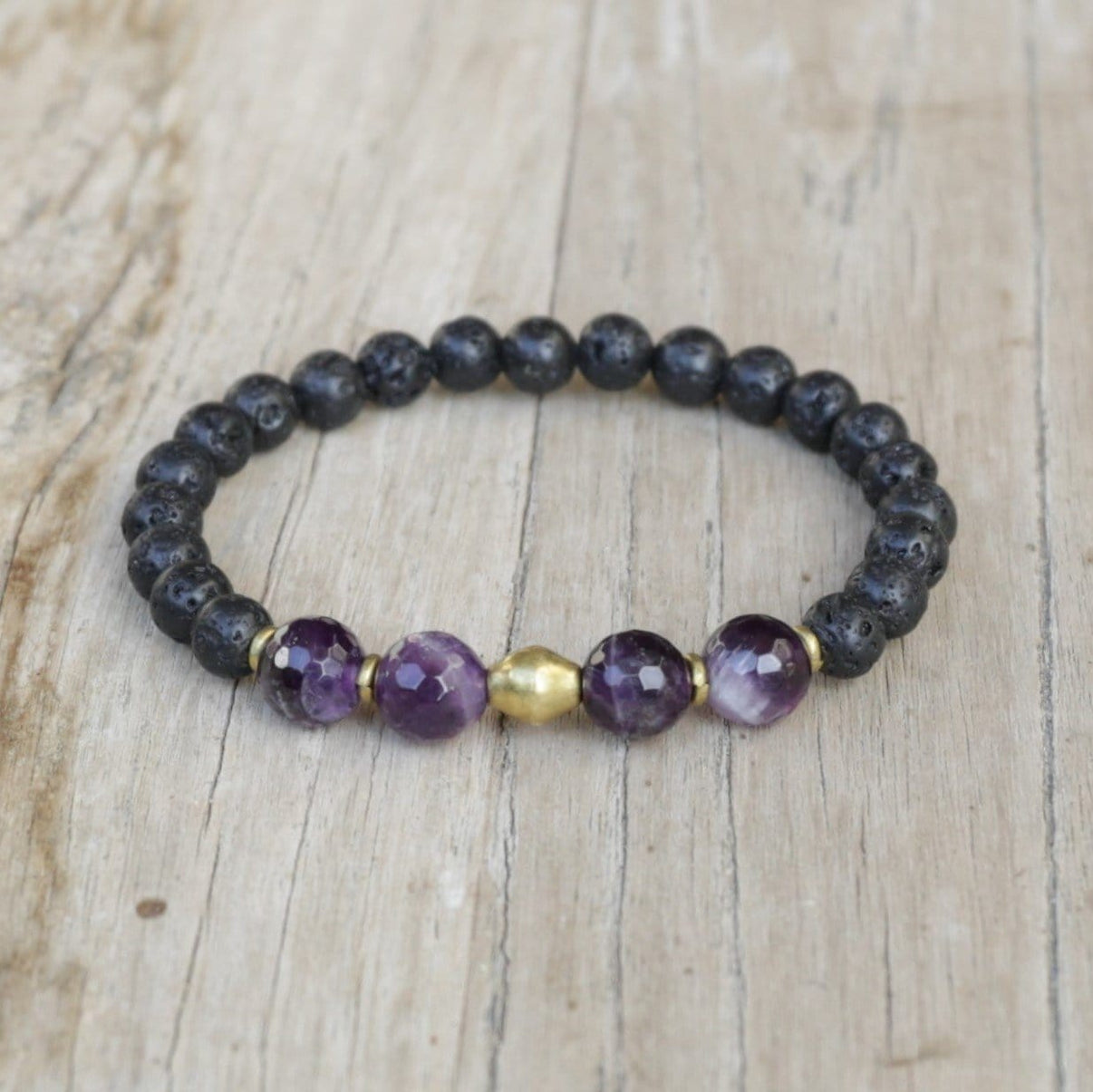Crown Chakra Aromatherapy Lava Rock Bracelet – Lovepray jewelry
