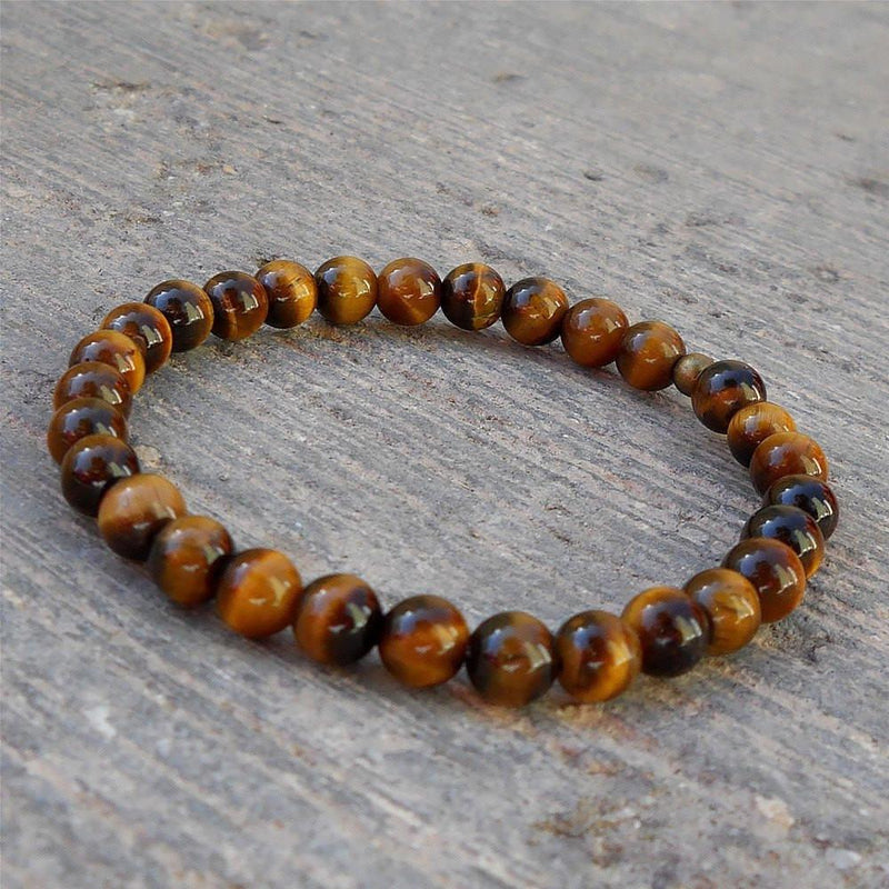 Genuine Tiger's Eye Gemstone Mala Bracelet