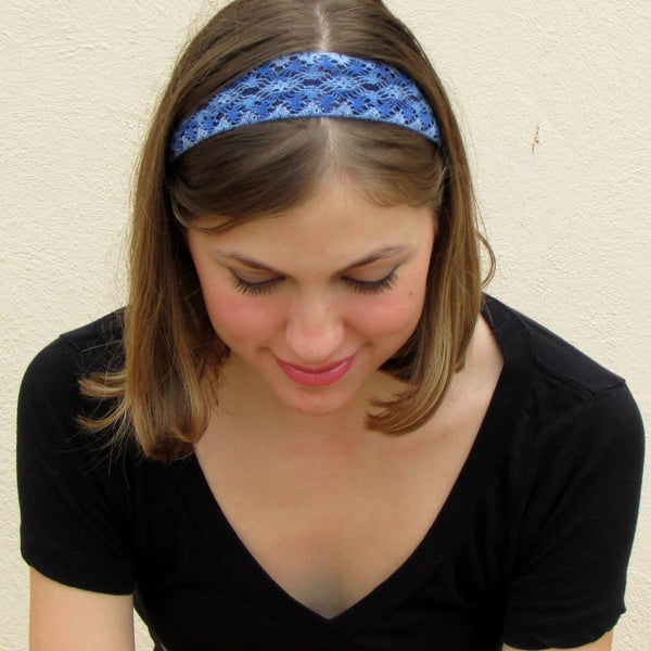 Sky, Blue Boho Chic Crochet Headband – Lovepray jewelry