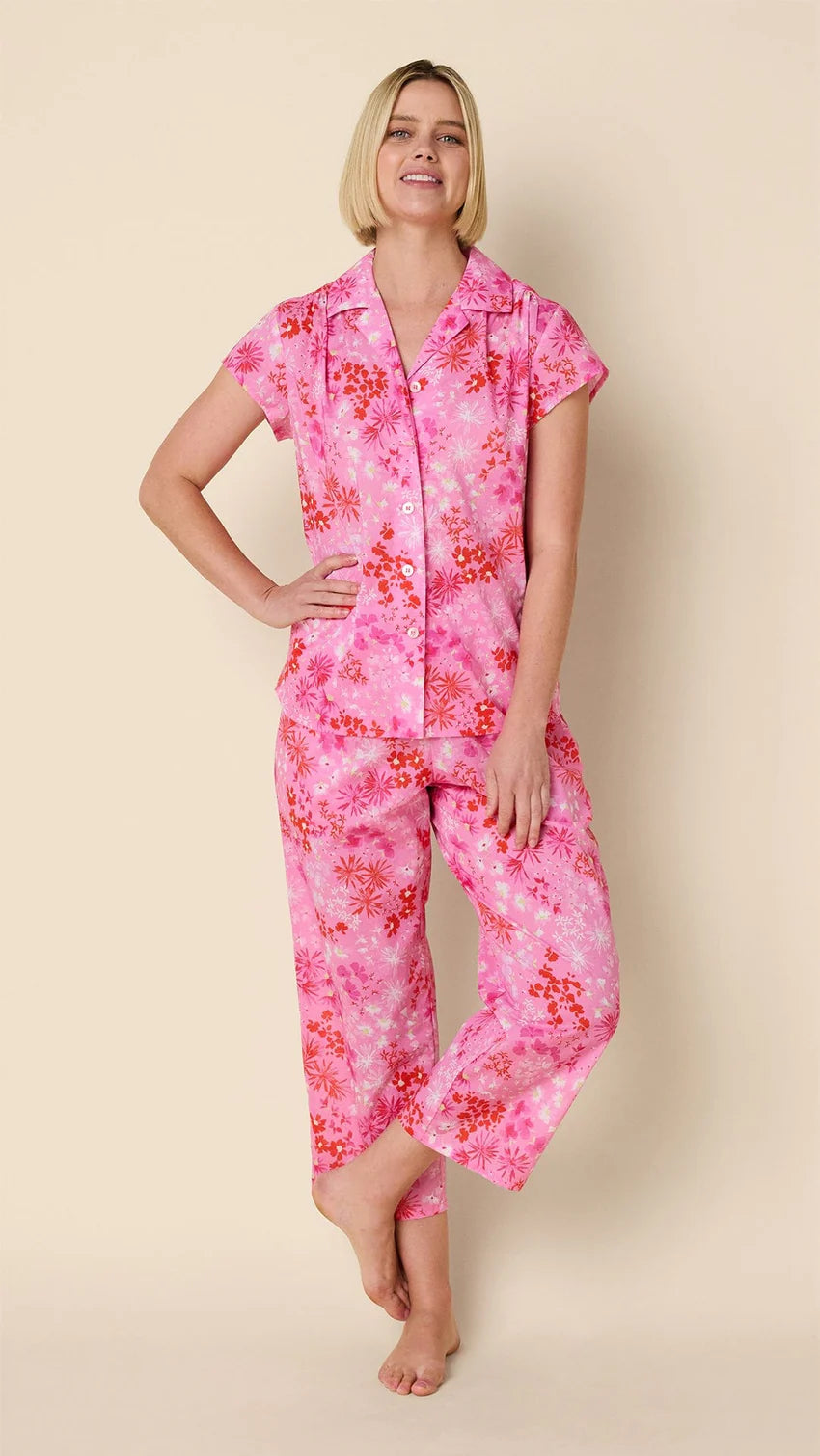 Aurora Flora Voile Capri Pajama Set