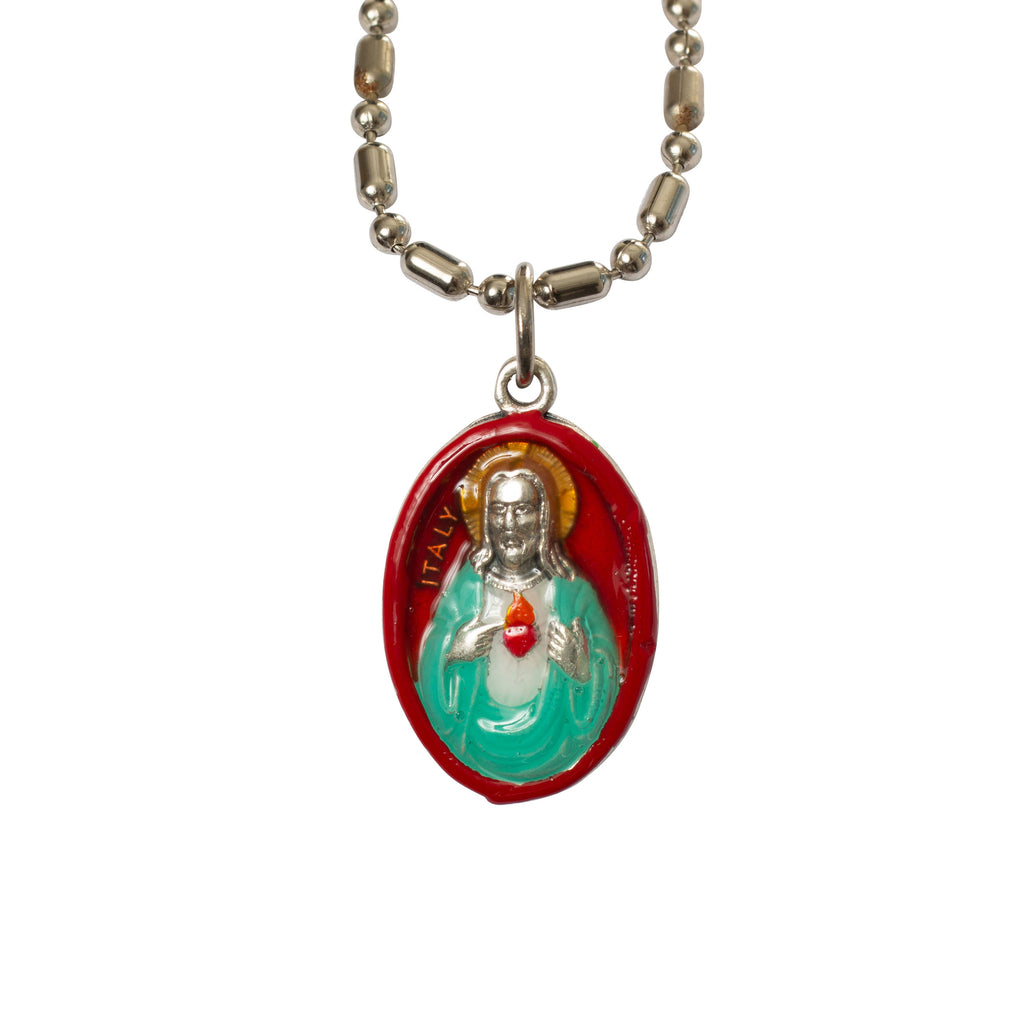 sacred-heart-of-jesus-2-red-hand-painted-medal-love-mercy-salvati