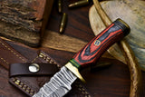 Handmade Damascus Steel Blade Hunting skinning Knife