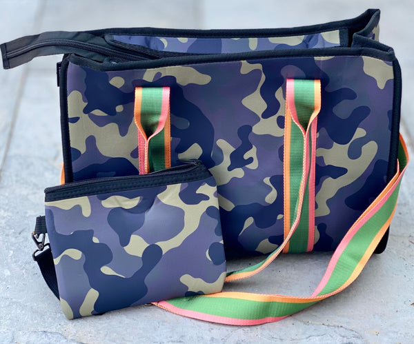 Neon Stripe Neoprene Camo Tote – Gunny Sack and Co