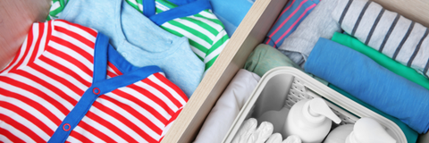 organized baby clothes