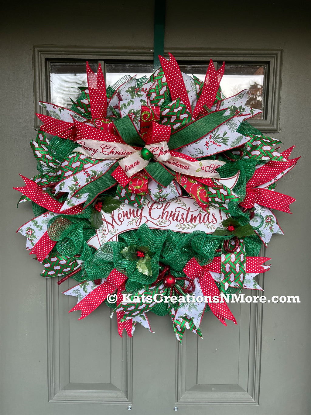 Winter White Pine Wreath, Seasonal Holiday Front Door Decor –  KatsCreationsNMore