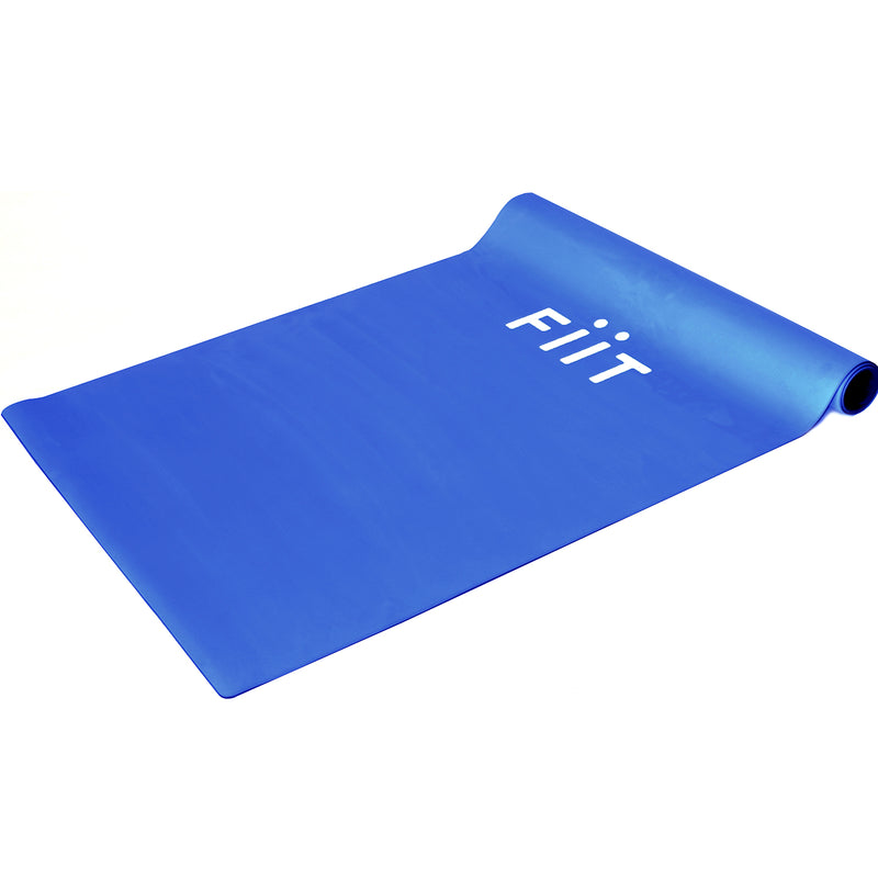 Bright blue exercise and yoga mat
