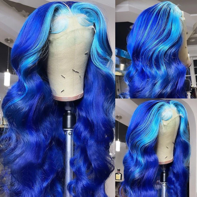 blue wig