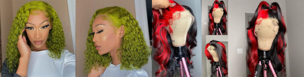 green color wigs red color wigs