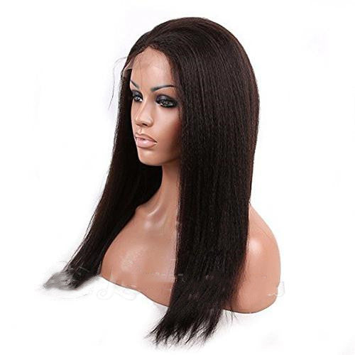 Brazilian Human Hair Black Color Kinky Lace Front Wig Lux Hair Shop 