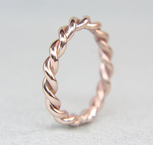 Rose Gold Rope Band – by Masselyn Jewelry