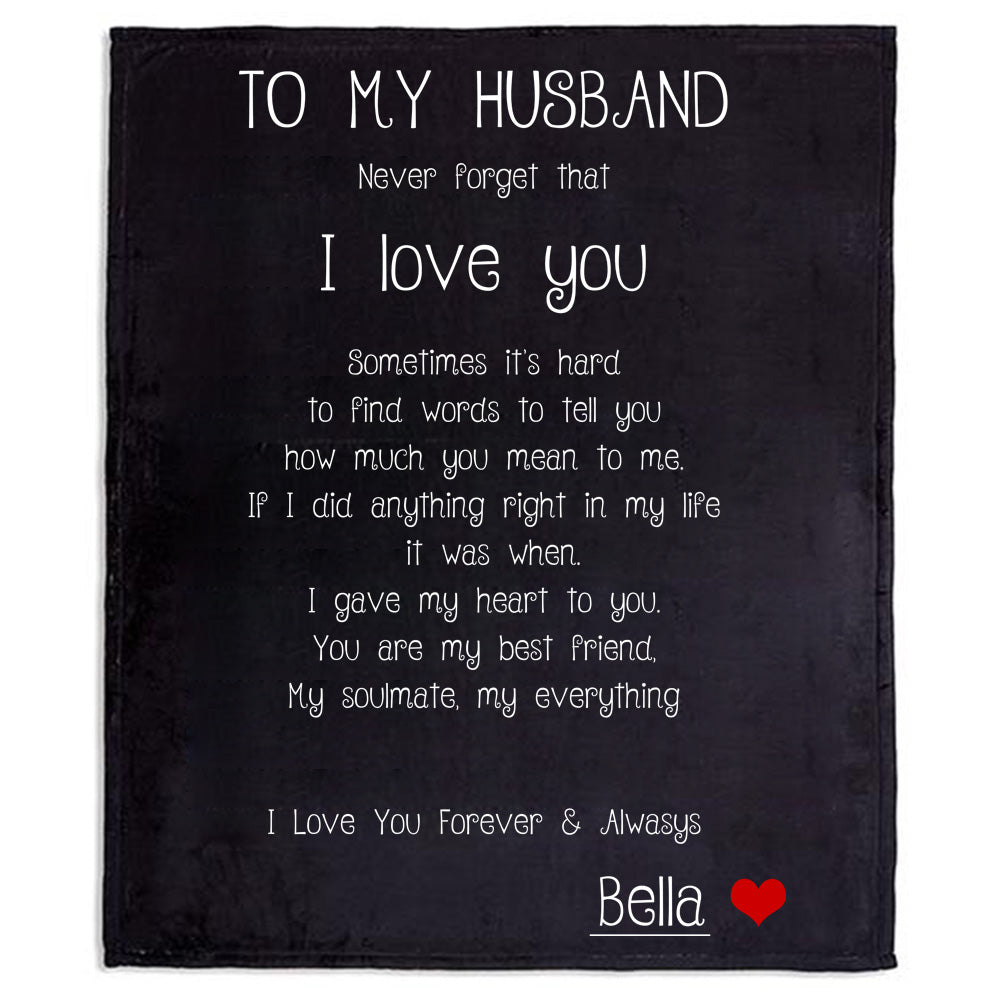 Personalized I Love You Forever Always Fleece Blanket Inno Chic