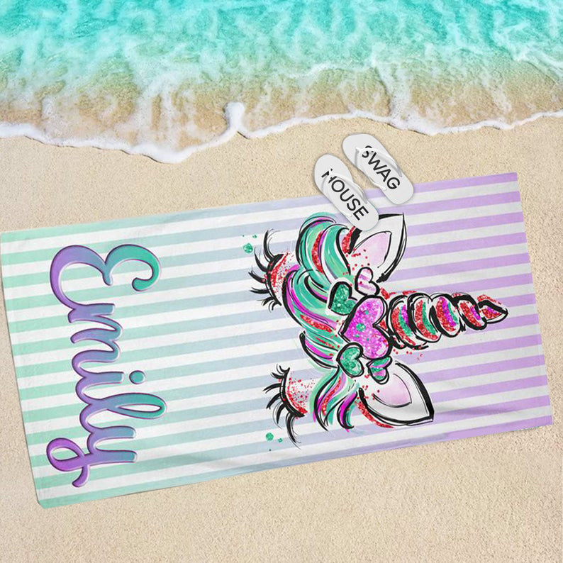 personalized beach towels for kids