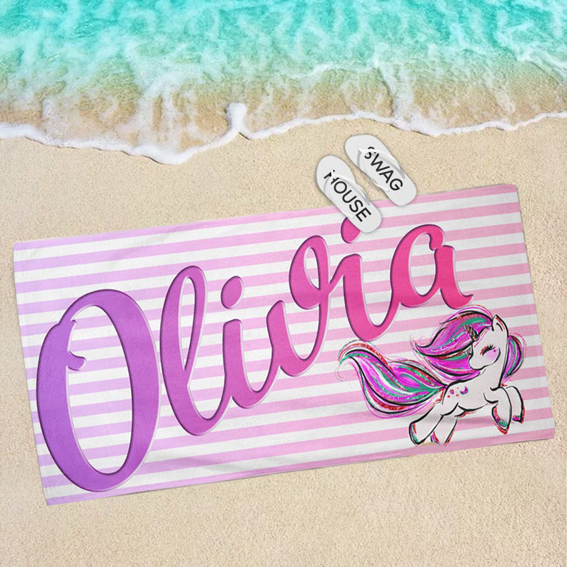 personalized beach towels for kids