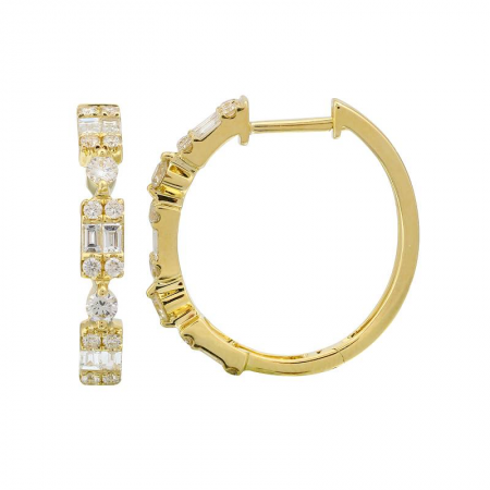 Hoop Earrings in Yellow, Rose or White Gold