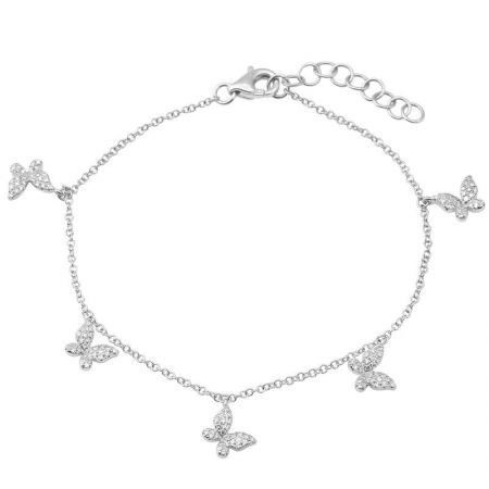 Roman & Jules White Gold Butterfly Bracelet MB694-1 - Casale Jewelers