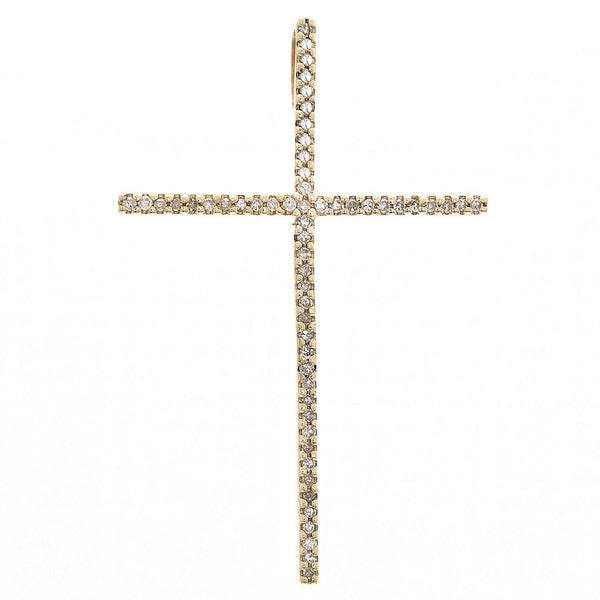 Diamond cross pendant - extra large - BSJ Signature Style (2.00ct T.W) |  Bond Street Jewellers Pty Ltd