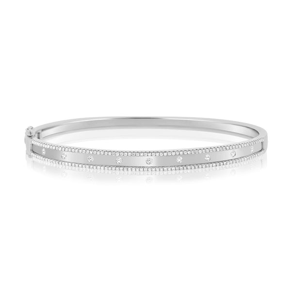 14K White Gold Diamond Flower Bracelet — Koehn & Koehn Jewelers