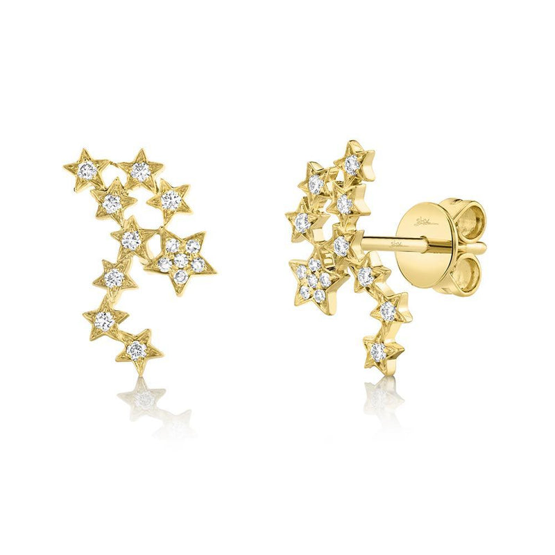 14K White Gold Diamond Star Constellation Earrings – Maurice's Jewelers