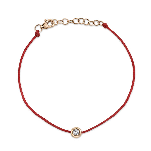 Red String Bezel Bracelet