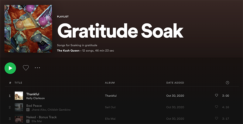 Kush Queen CBD Bath Gratitude Playlist. Listen on Spotify