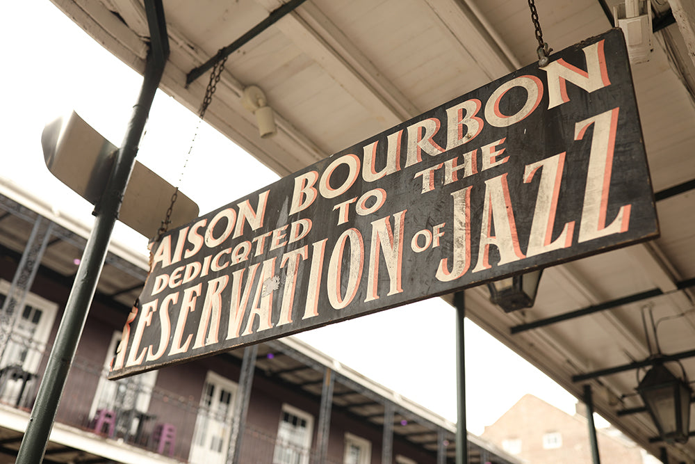 Sign in New Orleans dedicated to the preservation of jazz.