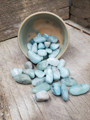 Aquamarine crystals for Fertility + Miscarriage