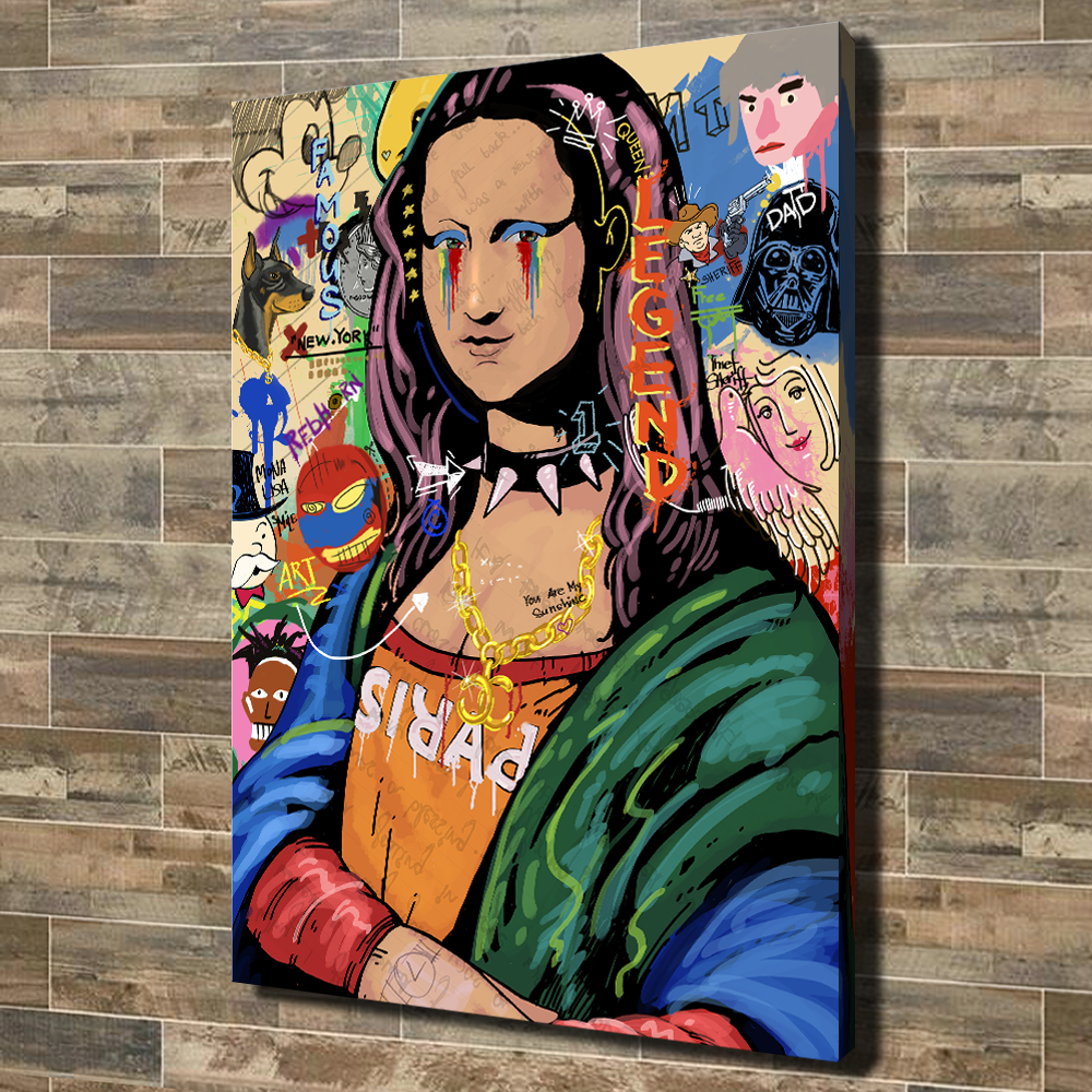 Mona Lisa Modern Day Canvas Wall Art REBHORN DESIGN