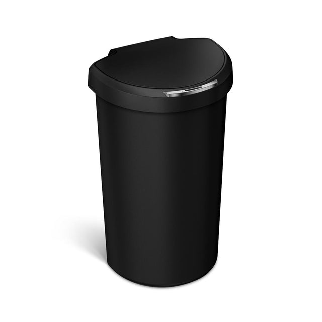 Ijdelheid Thespian Toepassing 40 liter halfronde plastic afvalbak met sensor product support – simplehuman