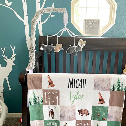 woodland crib mobile