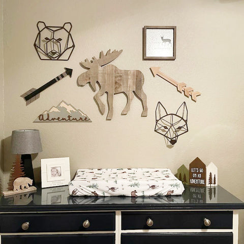 woodland changing table decor