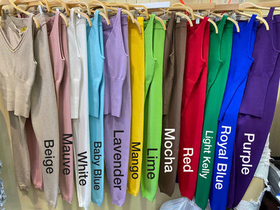 Crystal 2pc Knit Set -Variety Colors