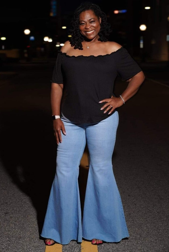 plus size boutique flare jeans