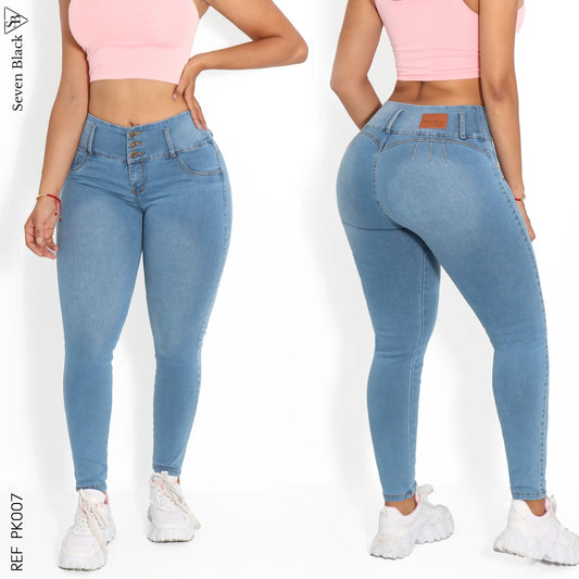 Jeans Mujer Pretina Ancha Claro – Guethe08