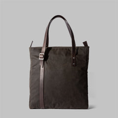 Brown Waxed Tote Bag