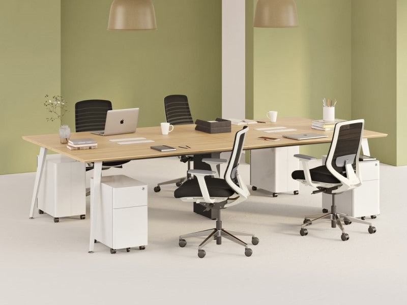 Quad Desk | 4 Person Desk | Branch Office Furniture