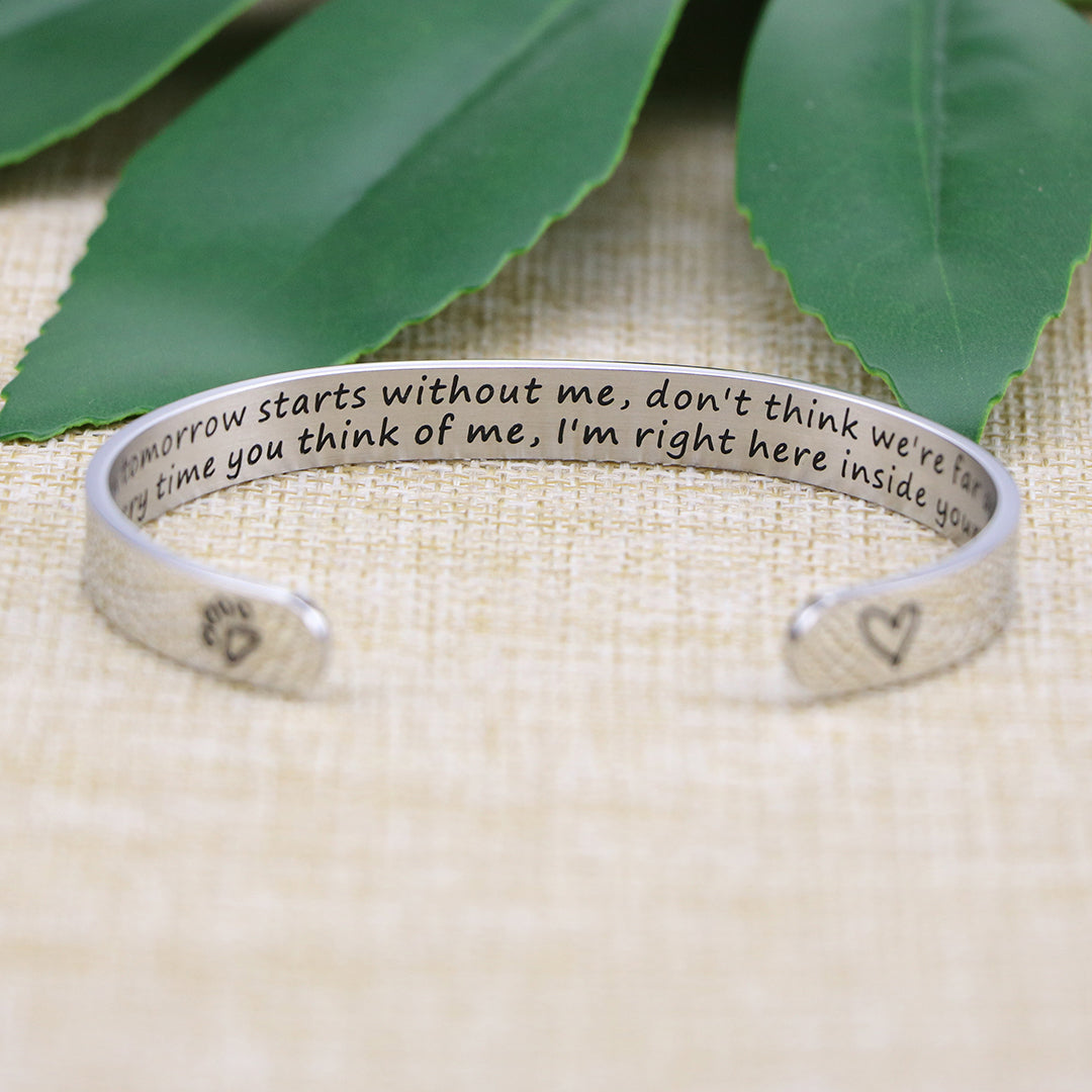 Pet Loss Gift Dog Memorial Bracelet Sympathy Bangle