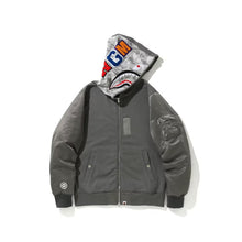 Load image into Gallery viewer, BAPE Digital Camo Military Shark Full Zip Hoodie Gray, Clothing- re:store-melbourne-Bape
