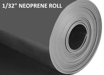 Roll of neoprene rubber 1/32" by 50 feet