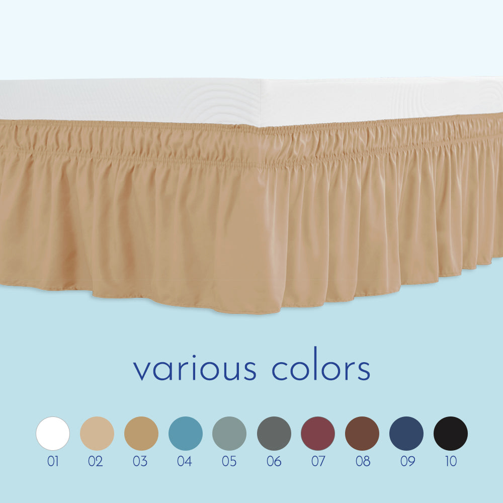 salmon colored bed skirt