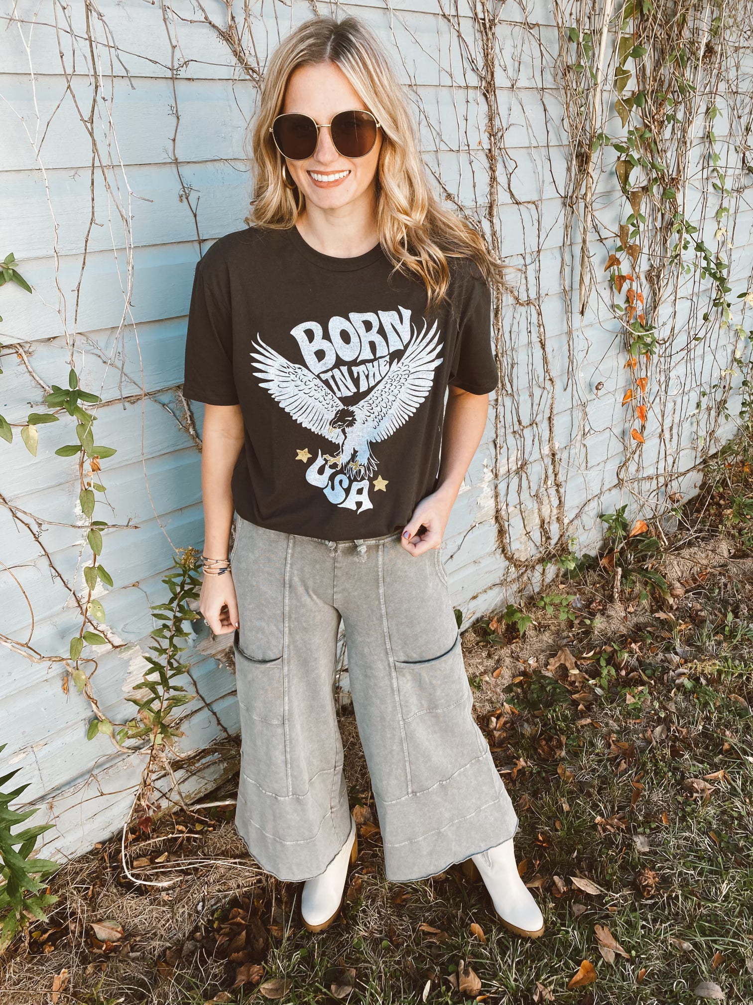 Born in the USA, Graphite Black | Patriotic T-Shirt | GreenLife Tees