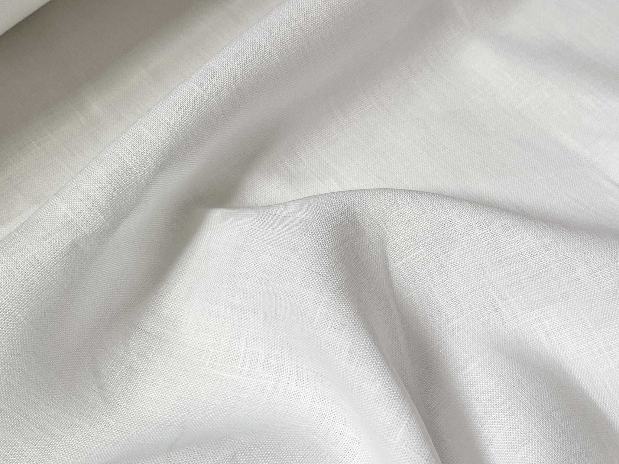 Amaril Pure White Cotton fabric by Ada & Ina Natural Fabrics Collection